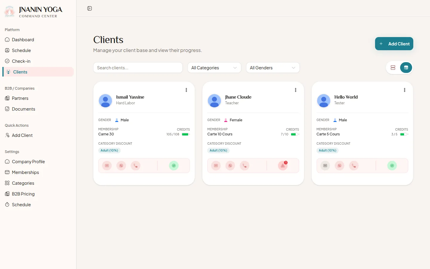 Jnanin Yoga Command Center, screenshot
